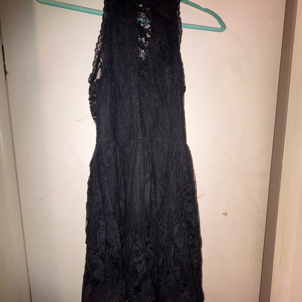 Free People Black Lace Mini Dress